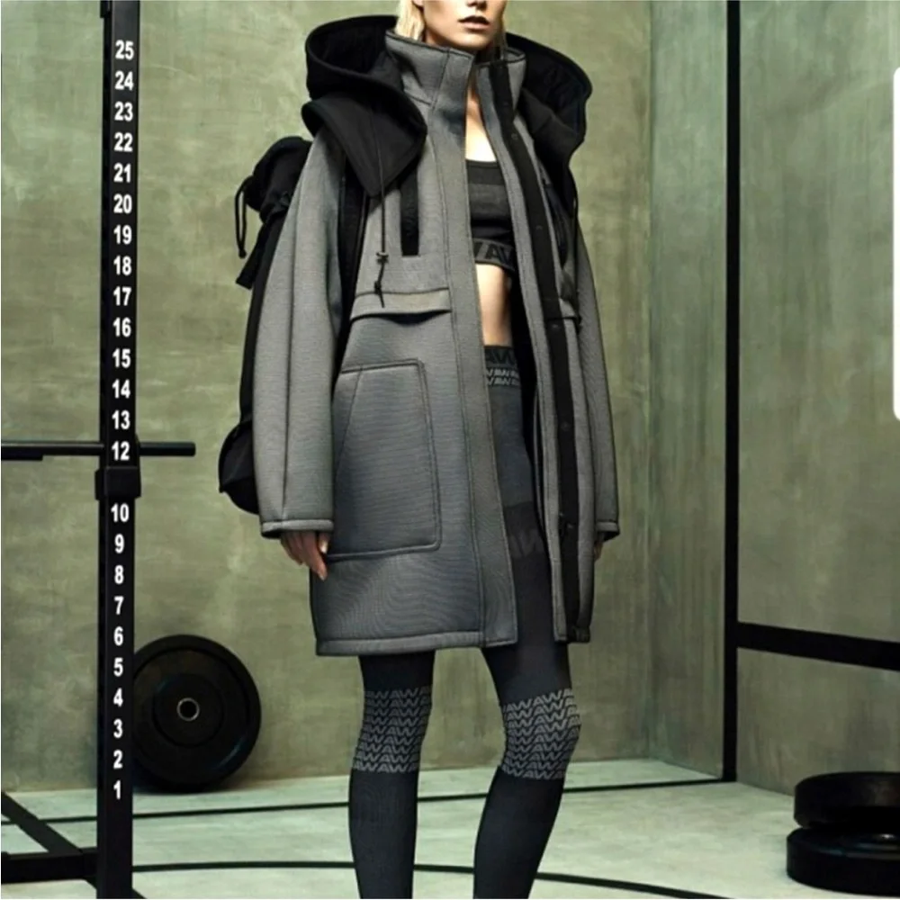 Alexander Wang Runway Neoprene Hooded Coat NWT Size 8 / Medium
